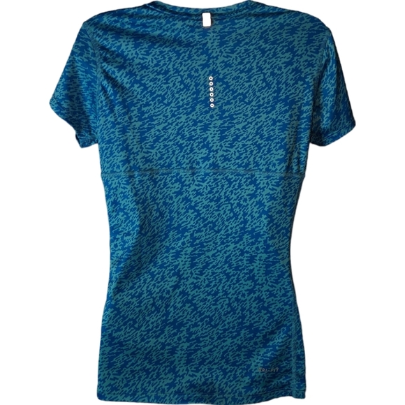 Nike Dri-Fit Running Reflective Speckled Short Sleeve Top - Picture 2 of 2